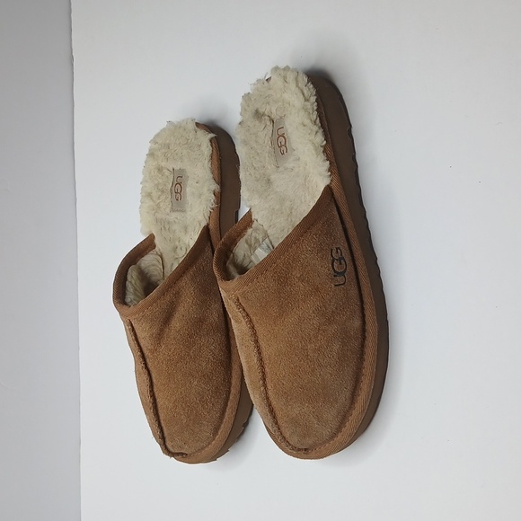 UGG Other - UGG Keegan Slide Slipper Chestnut Suede Shearling Slip On Shoes Kids Size‎ 3